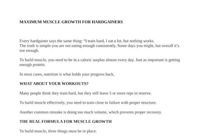 write high coverting fitness copy